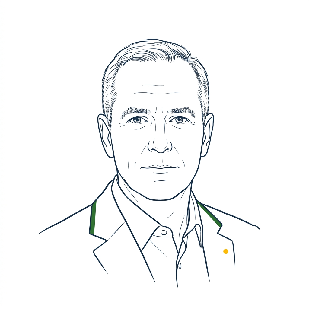 Sketch portrait of Bill Ackman