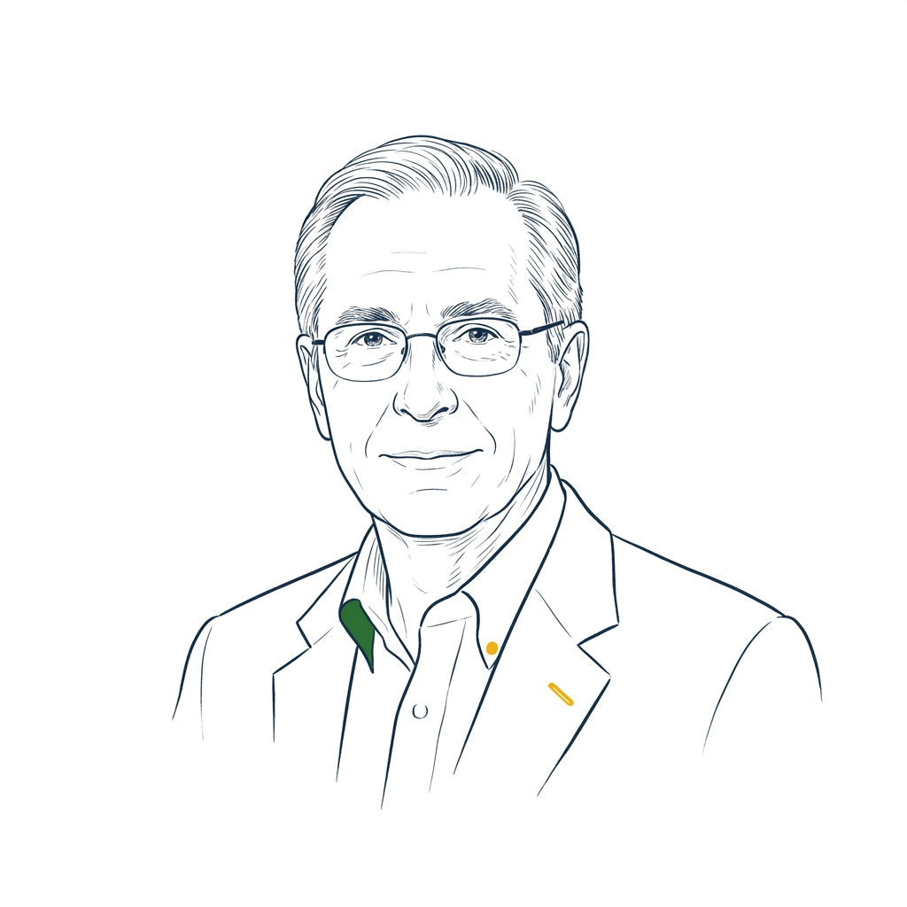 Sketch portrait of David Swensen