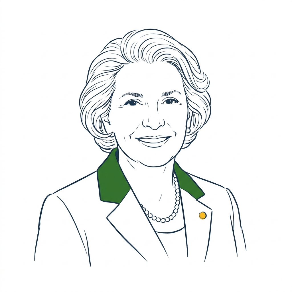 Sketch portrait of Geraldine Weiss