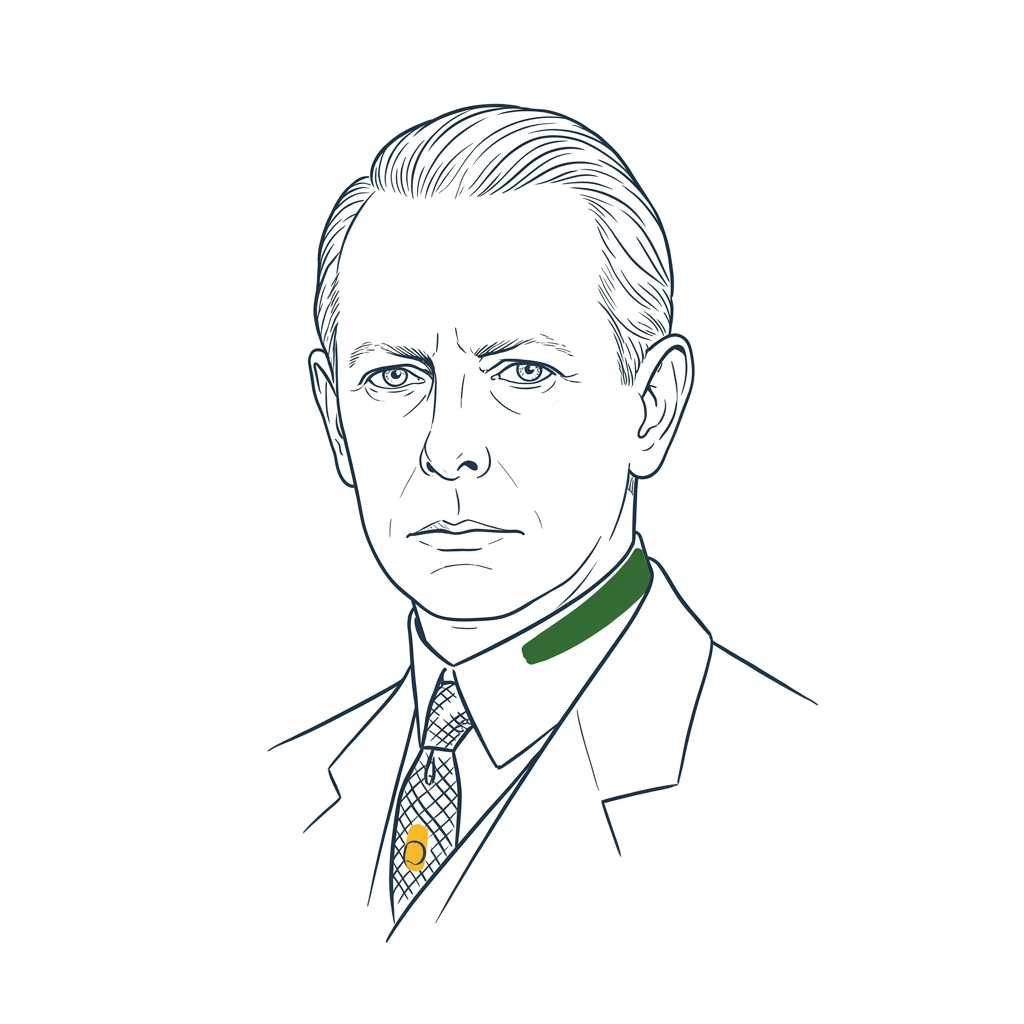 Sketch portrait of Jesse Livermore
