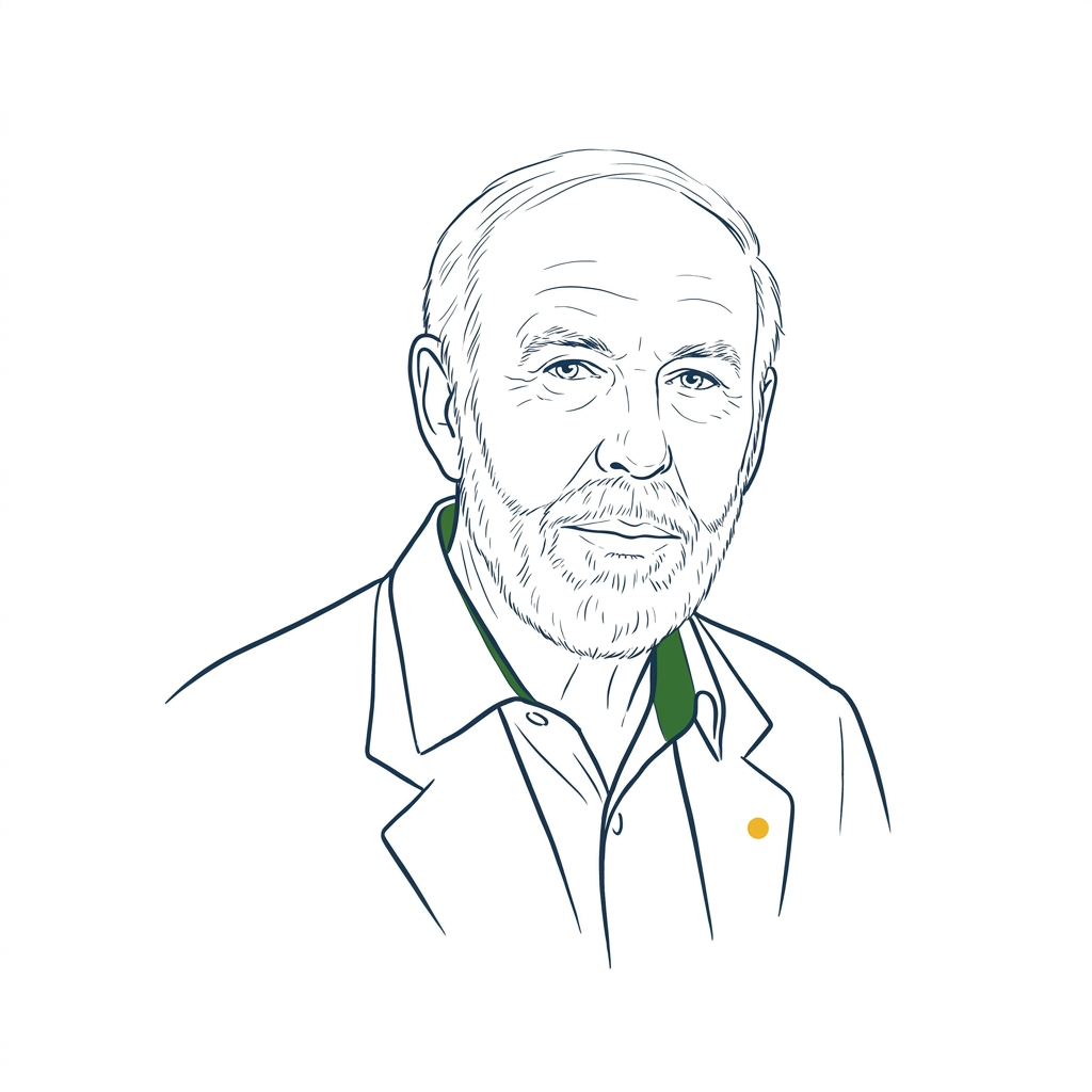Sketch portrait of Jim Simons