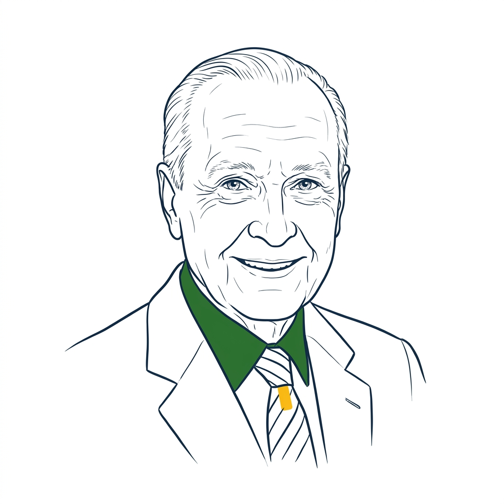 Sketch portrait of Sir John Templeton