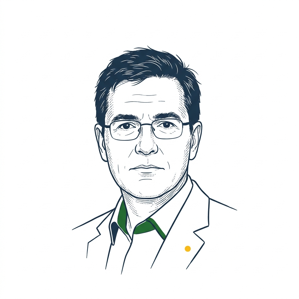 Sketch portrait of Michael Burry