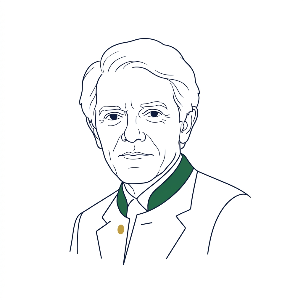 Sketch portrait of Peter Lynch
