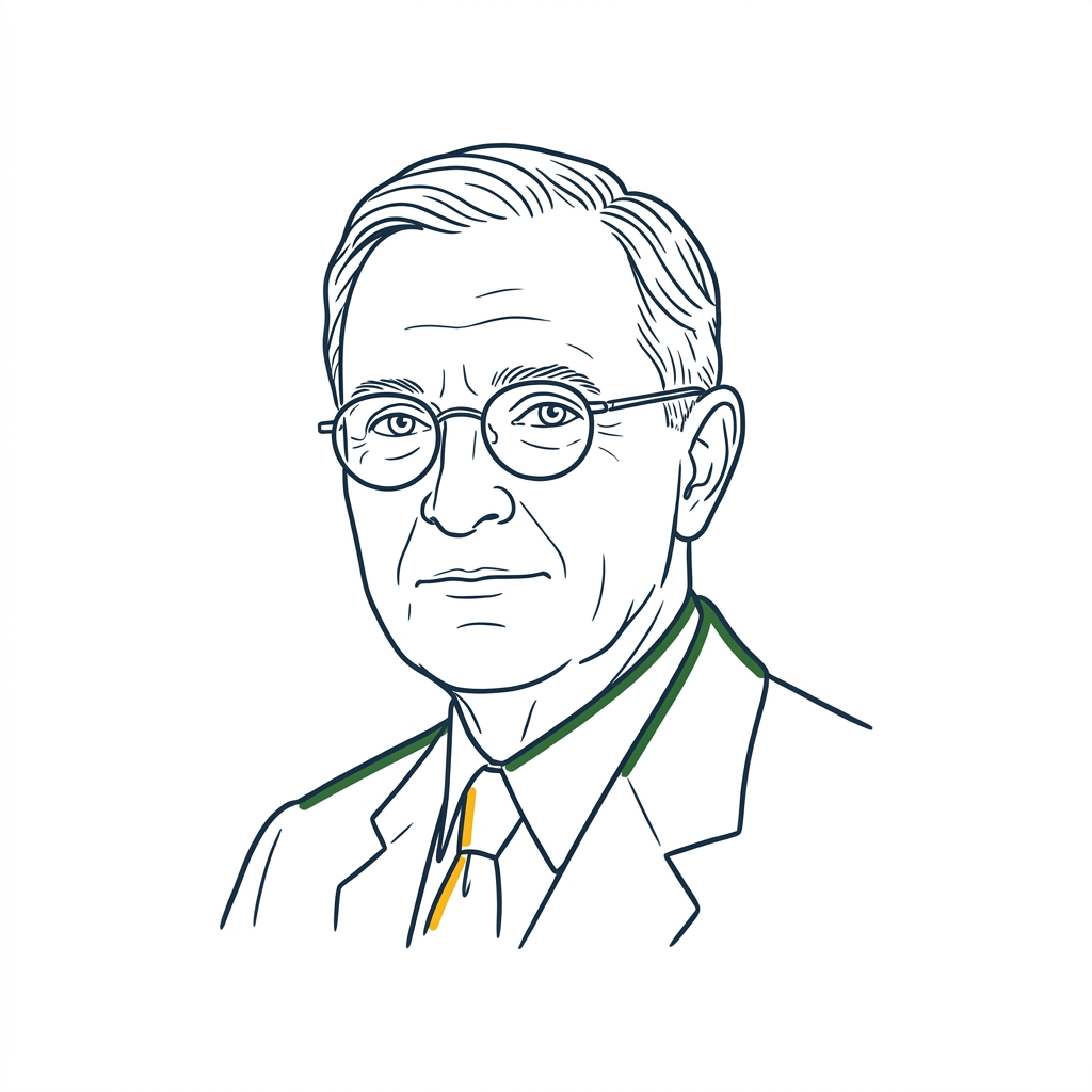 Sketch portrait of Philip Fisher