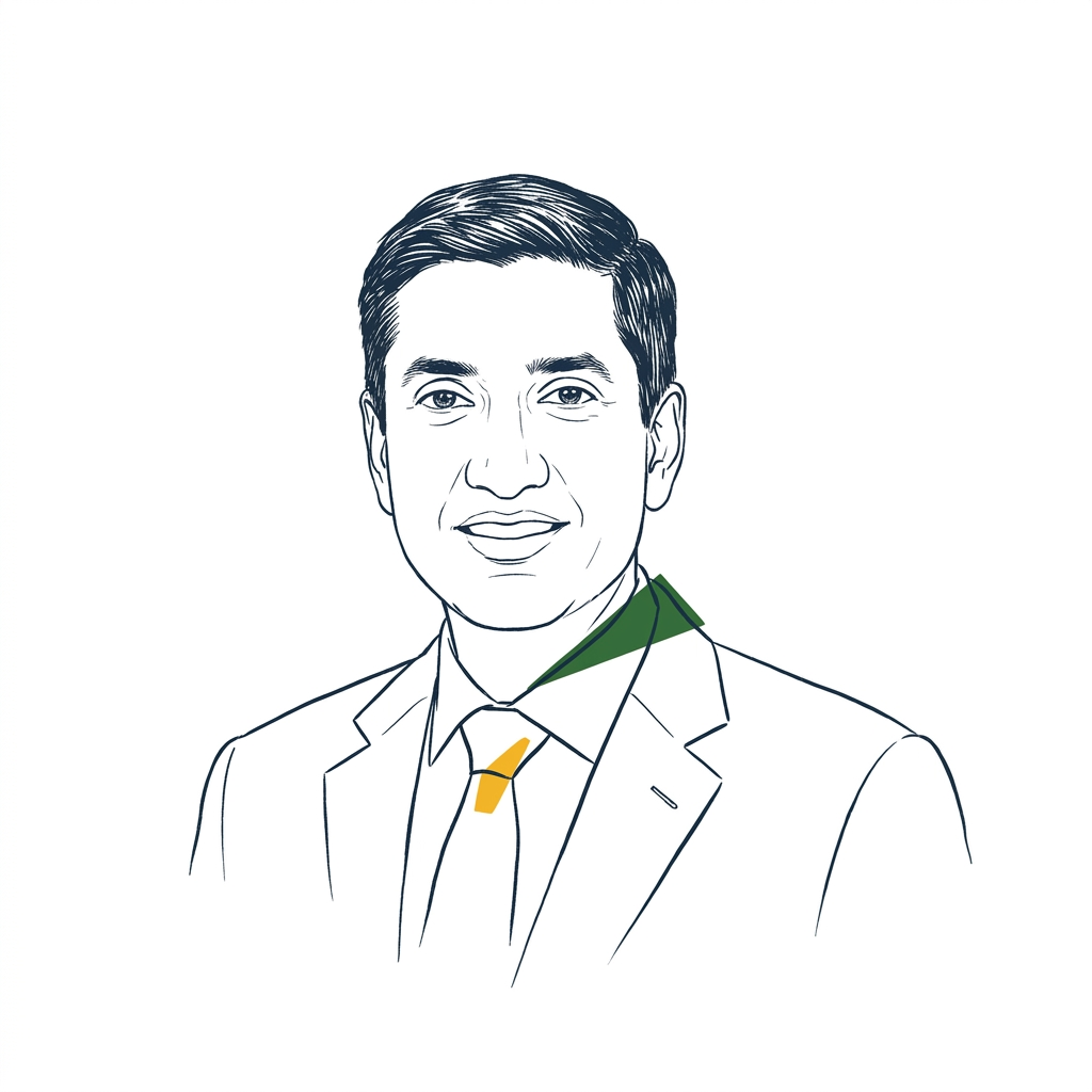 Sketch portrait of Ro Khanna