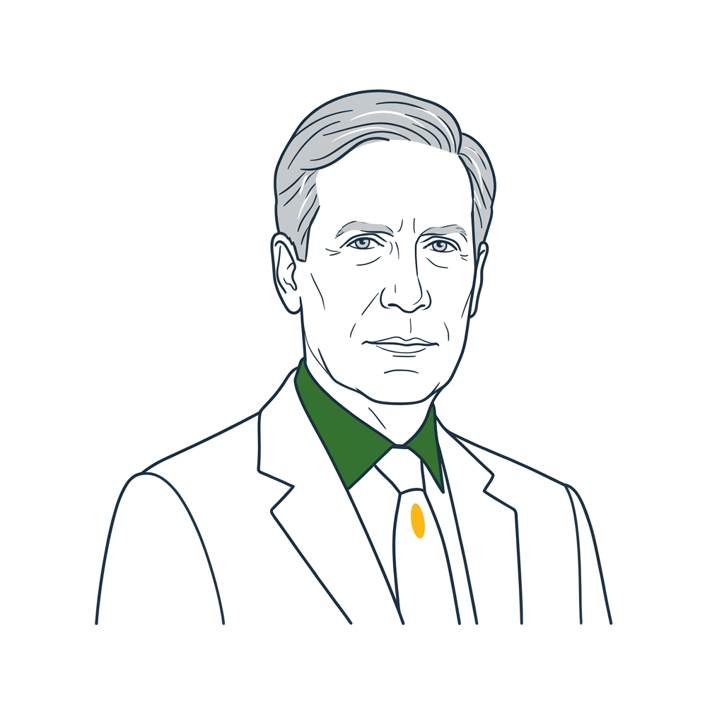 Sketch portrait of Stanley Druckenmiller